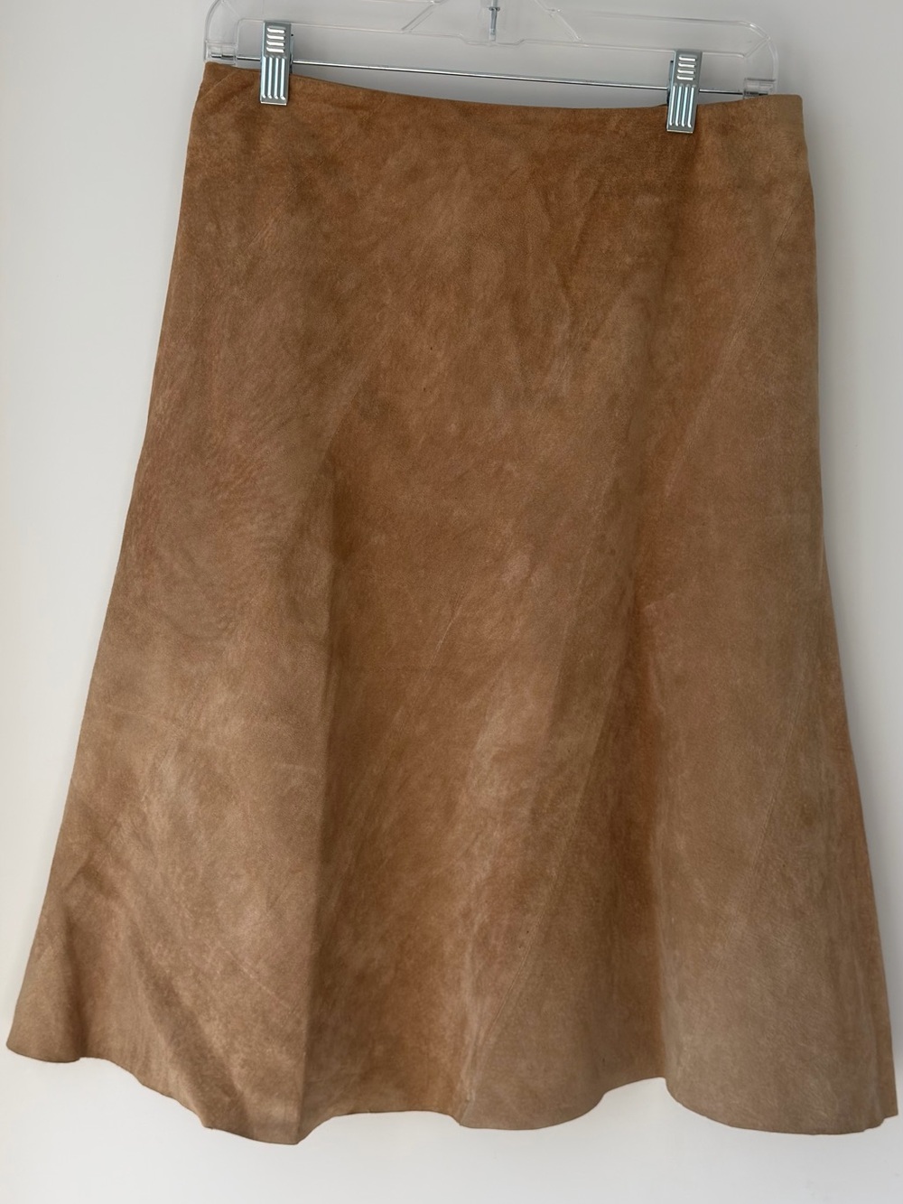 Danier Suede A-Line Skirt in Tan